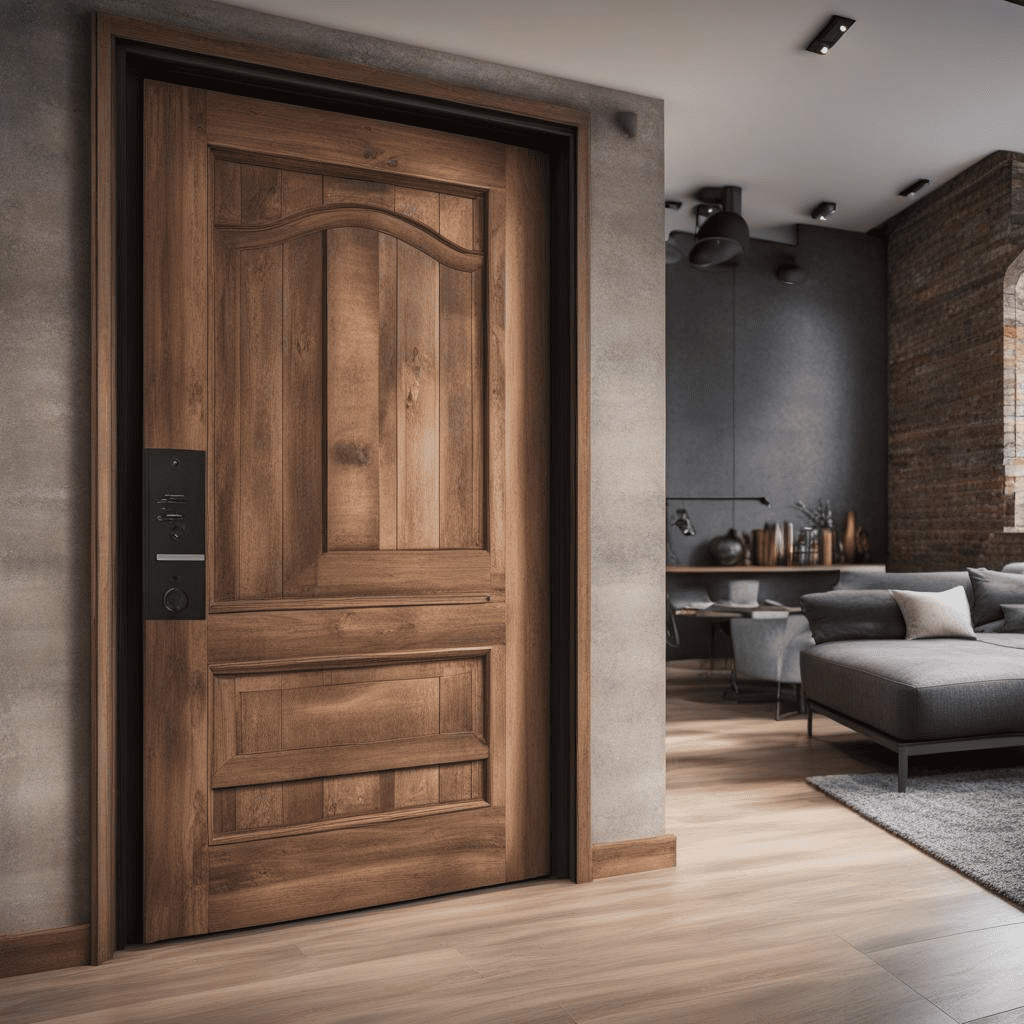 Деревянная дверь в стиле Лофт
