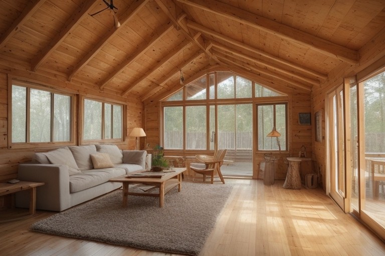 Типы потолочных отделок для деревянного дома