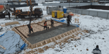 Заливка бетона зимой